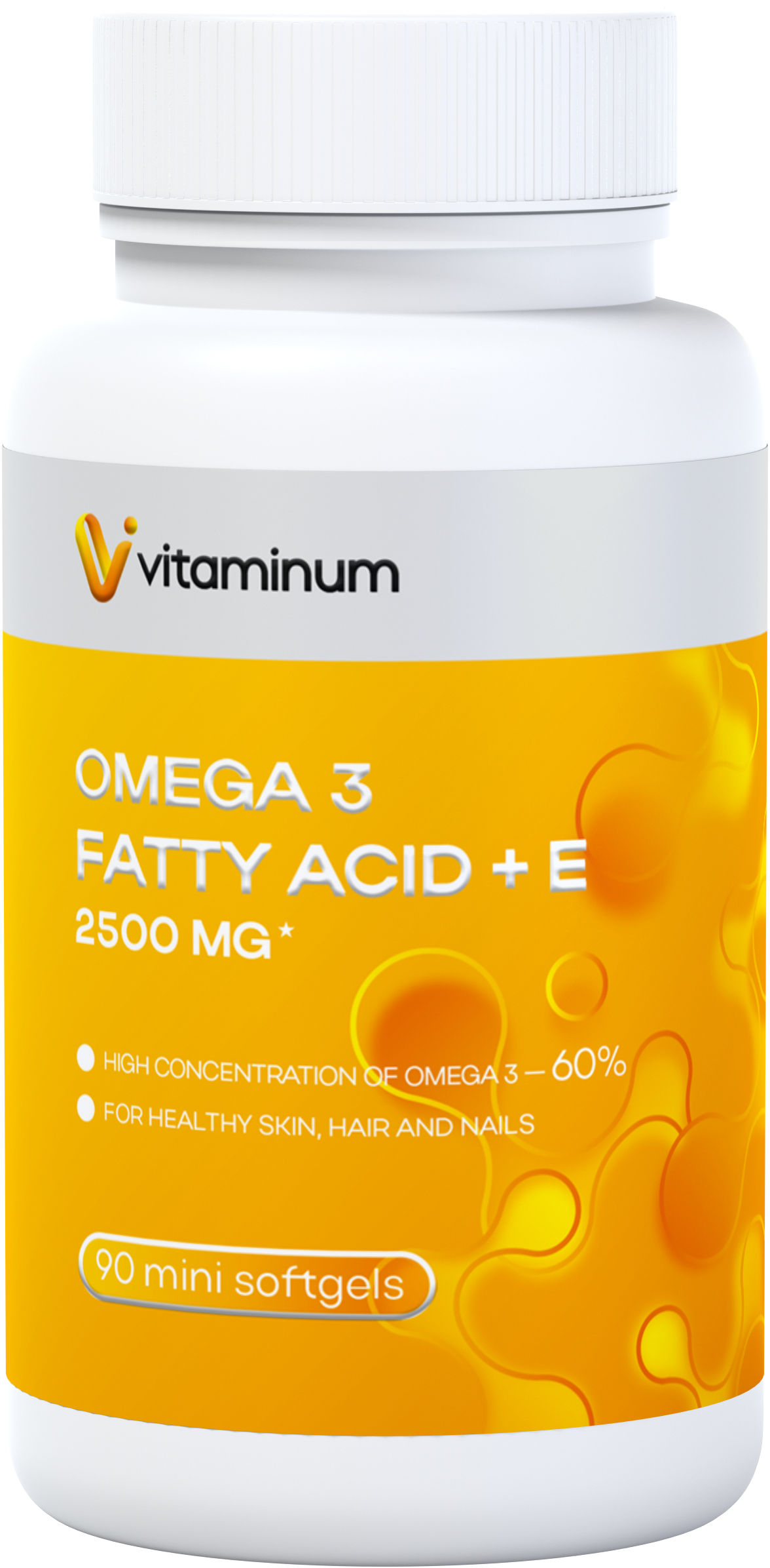  Vitaminum ОМЕГА 3 60% + витамин Е (2500 MG*) 90 капсул 700 мг   в Тамбове