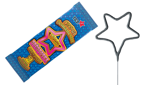  Бенгальские свечи фигурные 2 шт "Звездочка"  в Тамбове